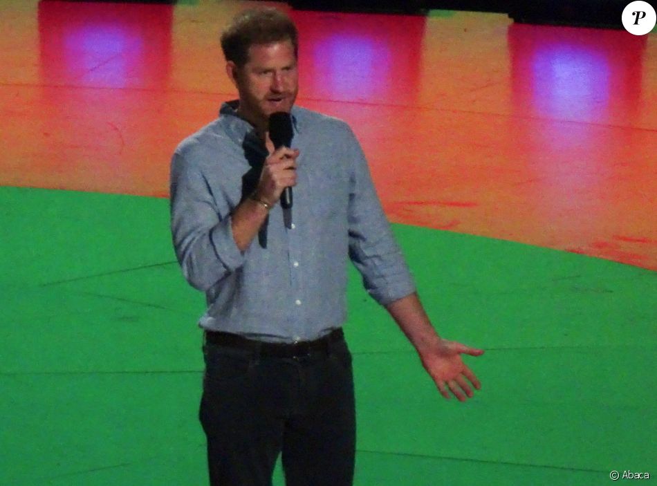 Le prince Harry au concert Vax Live au Sofi Stadium de Los Angeles, le 2 mai 2021.