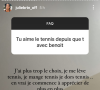 Julie Bertin se confie sur son couple avec Benoît Paire sur Instagram, le 3 mai 2021