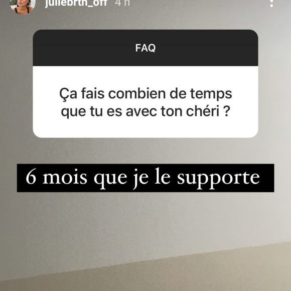 Julie Bertin se confie sur son couple avec Benoît Paire sur Instagram, le 3 mai 2021