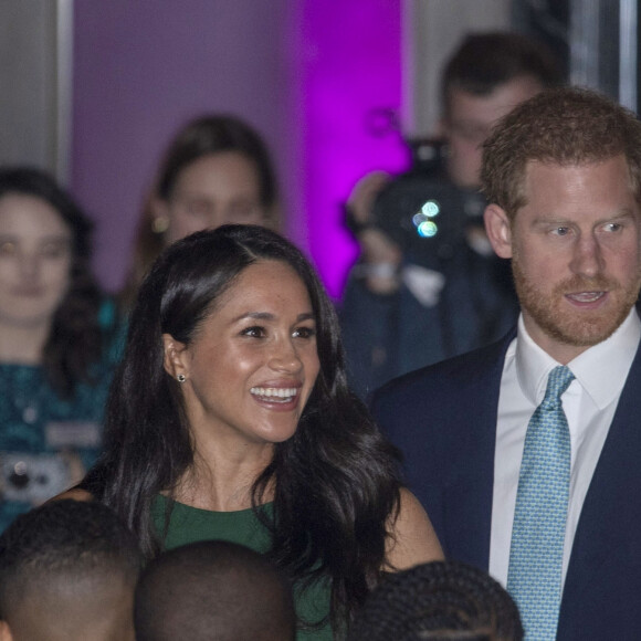 Le prince Harry, duc de Sussex, et Meghan Markle, duchesse de Sussex, assistent à la cérémonie "Wellchild Awards" au Royal Lancaster Hotel à Londres, le 15 octobre 2019.