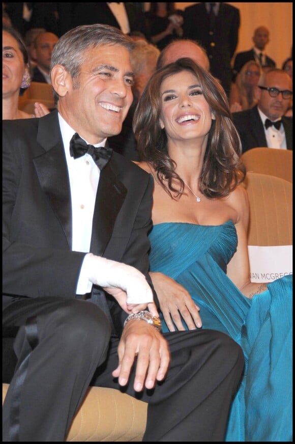 George Clooney et Elisabetta Canalis à la première de "The Men Who Stare At Goats" en 2009 à Venise