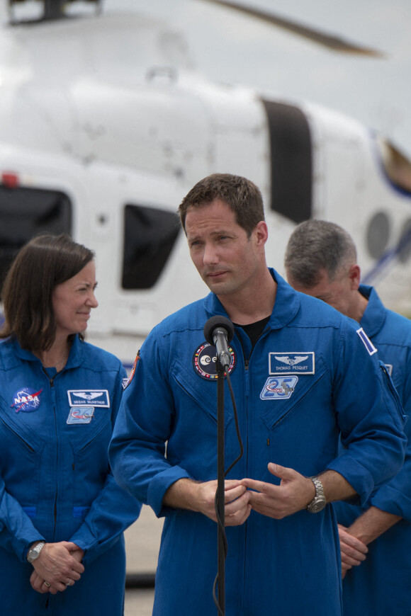 L'astronaute Thomas Pesquet avant le lancement de la mission Crew-2 à Cap Canaveral, Floride, Etats-Unis, le 23 avril 2021.