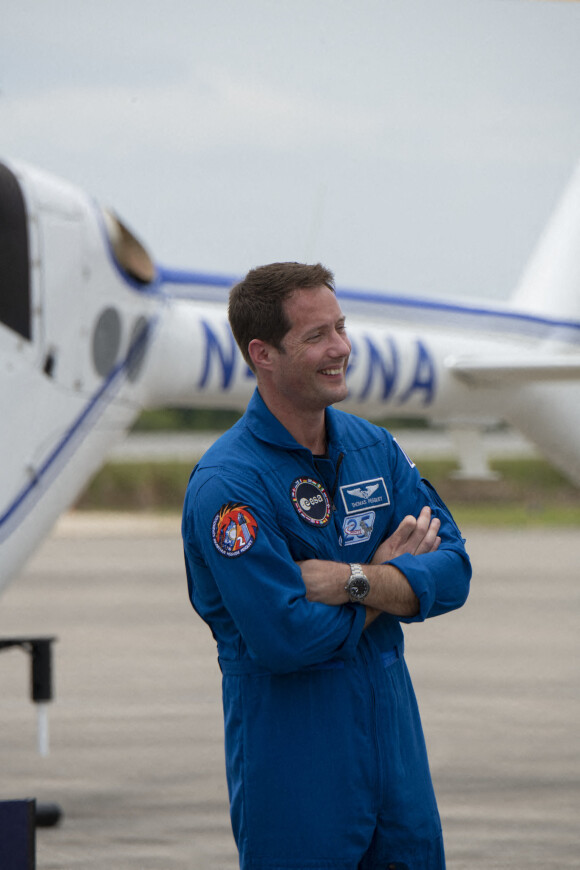 L'astronaute Thomas Pesquet avant le lancement de la mission Crew-2 à Cap Canaveral, Floride, Etats-Unis.