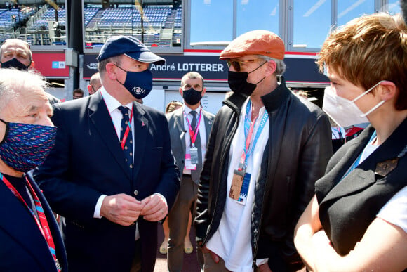 Jean Todt, le prince Albert II de Monaco, Vincent Cassel, Léa Seydoux - People lors de la 4ème édition du E-Prix De Monaco 2021 le 8 mai 2021 © Bruno Bebert / Bestimage