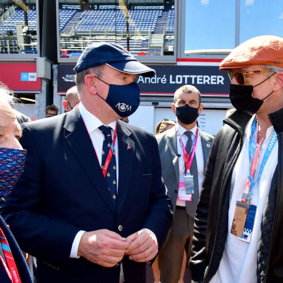 Jean Todt, le prince Albert II de Monaco, Vincent Cassel, Léa Seydoux - People lors de la 4ème édition du E-Prix De Monaco 2021 le 8 mai 2021 © Bruno Bebert / Bestimage