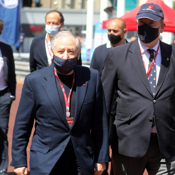 Le prince Albert II de Monaco, Jean Todt - People lors de la 4ème édition du E-Prix De Monaco 2021 le 8 mai 2021 © Jean-François Ottonello / Nice Matin / Bestimage