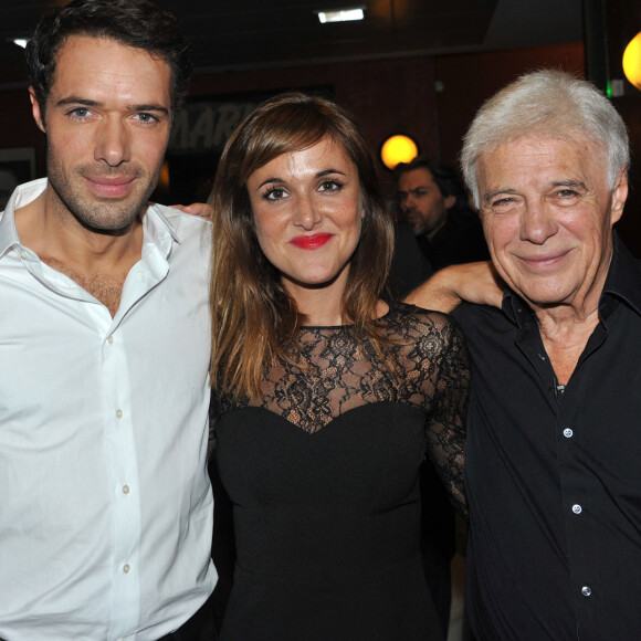 Exclusif - Nicolas, sa soeur Victoria et leur pere Guy Bedos - Aftershow du spectacle de Guy Bedos "La der des der" a l'Olympia a Paris. Le 23 decembre 2013. Vereen/Bestimage
