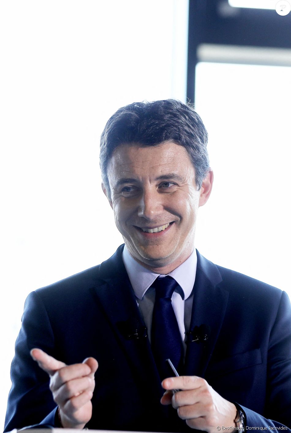 Benjamin Griveaux - Benjamin Griveaux, candidat LREM à la mairie de Paris, dévoile son programme "Un nouveau souffle pour Paris" depuis le quartier des Batignolles (17ème arrondissement) le 13 février 2020. © Dominique Jacovides / Bestimage