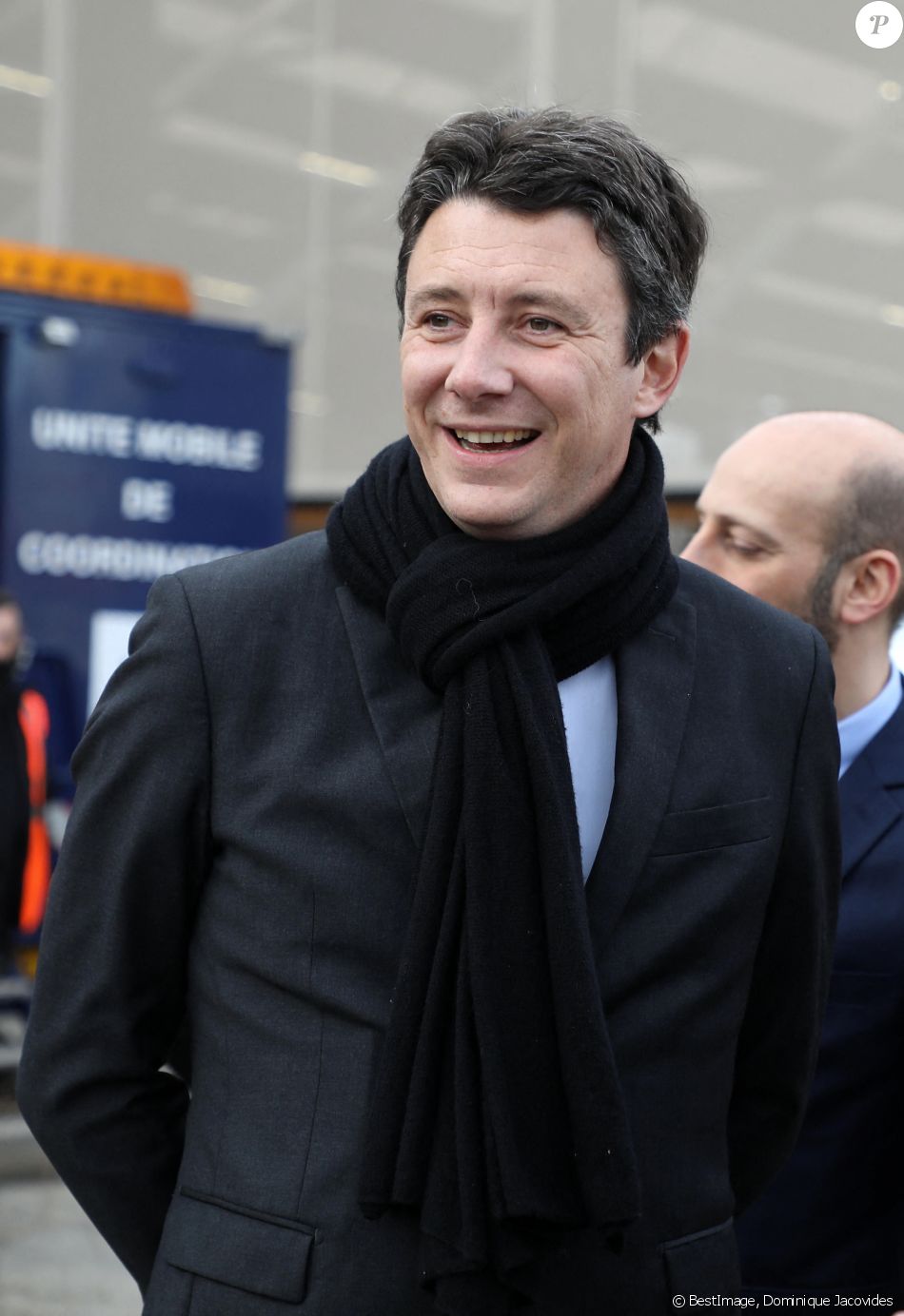Benjamin Griveaux, candidat LREM à la mairie de Paris, accompagné de Stanislas Guerini ont participé, au Centre sportif Max-Rousié dans le 17ème arrondissement, à la journée Prox'Aventure, une manifestation sportive organisée par des policiers volontaires à destination des enfants Paris, le 12 Février 2020 © Dominique Jacovides / Bestimage