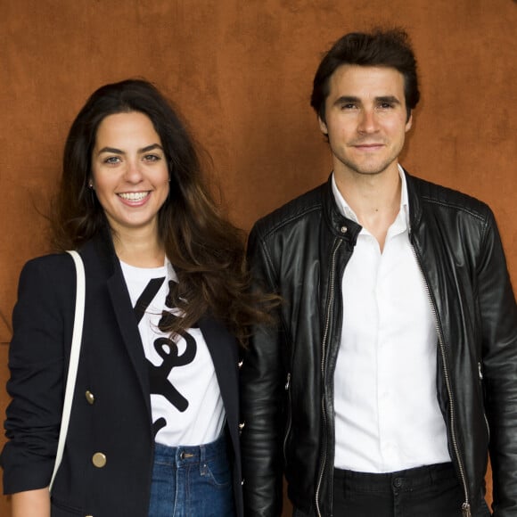 Anouchka Delon et son compagnon Julien Dereims - Célébrités dans le village des internationaux de France de tennis de Roland Garros à Paris. ©JB Autissier / Panoramic / Bestimage