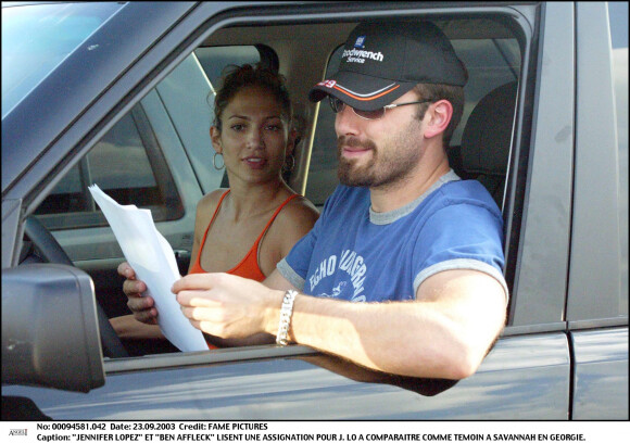 Jennifer Lopez et Ben Affleck à Savannah en 2003.