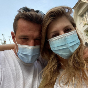 Benjamin Castaldi et son épouse Aurore. Septembre 2020.