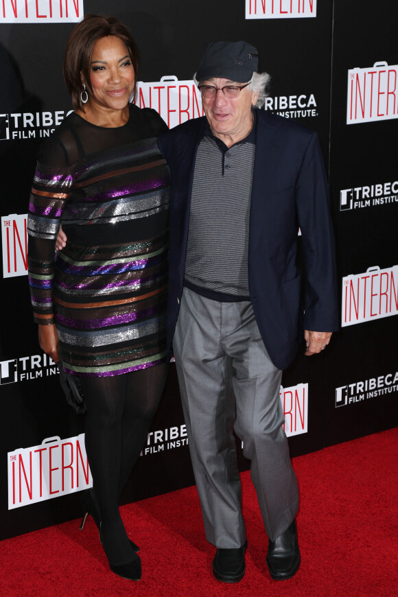 Robert De Niro et son ex femme Grace Hightower - Avant-première du film "The Intern" au Ziegfeld Theater à New York, le 21 septembre 2015.