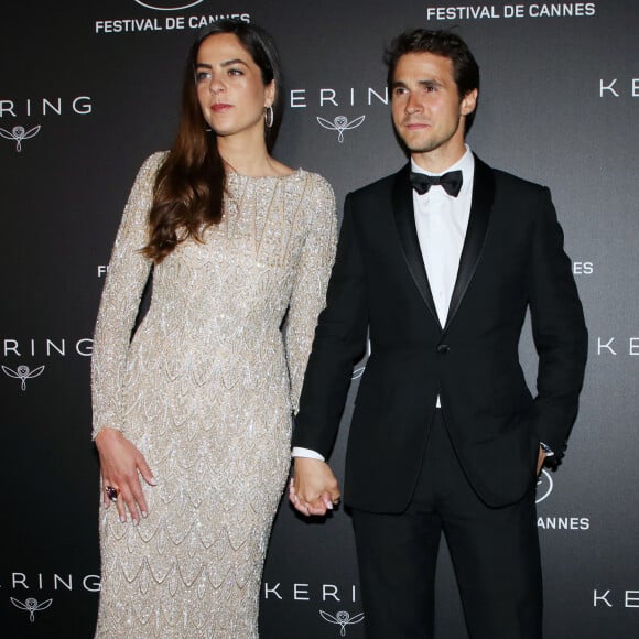 Anouchka Delon et Julien Dereims - Photocall de la soirée Kering "Women In Motion Awards", Place de la Castre, lors du 72ème Festival International du Film de Cannes. © Denis Guignebourg / Bestimage 