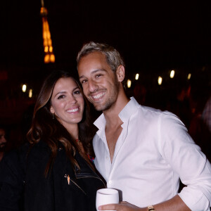 Iris Mittenaere (Miss France et Miss Univers 2016) et son compagnon Diego El Glaoui - Maëva Coucke fête son 26ème anniversaire sur la péniche "Pastel" avec ses amis à Paris le 27 juin 2020. © Rachid Bellak/Bestimage