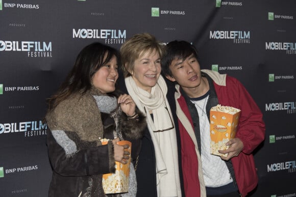 Véronique Jannot et sa fille adoptive Migmar - Mobile Film Festival au cinéma MK2 Bibliothèque à Paris, le 28 février 2017. © Pierre Perusseau/Bestimage