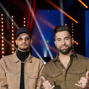Exclusif - Soolking et Kendji Girac - Backstage de l'enregistrement de l'émission "Allez viens je t'emmène...Au Music Hall" au Studio Gabriel à Paris, qui sera diffusée le 28 mai sur France 3. Le 6 avril 2021 © Cyril Moreau / Bestimage 