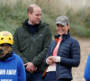 Le prince William, duc de Cambridge, et Kate Middleton, duchesse de Cambridge, font du char à voile sur la plage Saint Andrews dans le comté de East Lothian, en Écosse. Le 26 mai 2021.