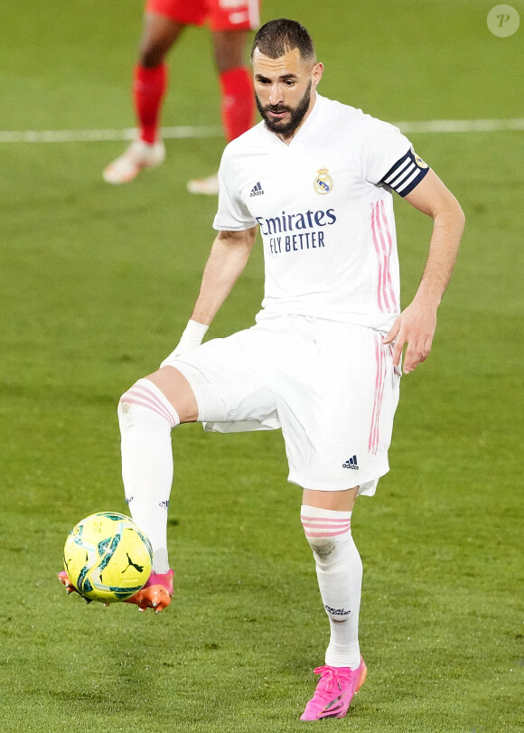 Karim Benzema au Stade Alfredo-Di-Stéfano le 9 mai 2021. © Acero/Alterphotos/Panoramic / Bestimage