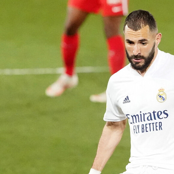 Karim Benzema au Stade Alfredo-Di-Stéfano le 9 mai 2021. © Acero/Alterphotos/Panoramic / Bestimage