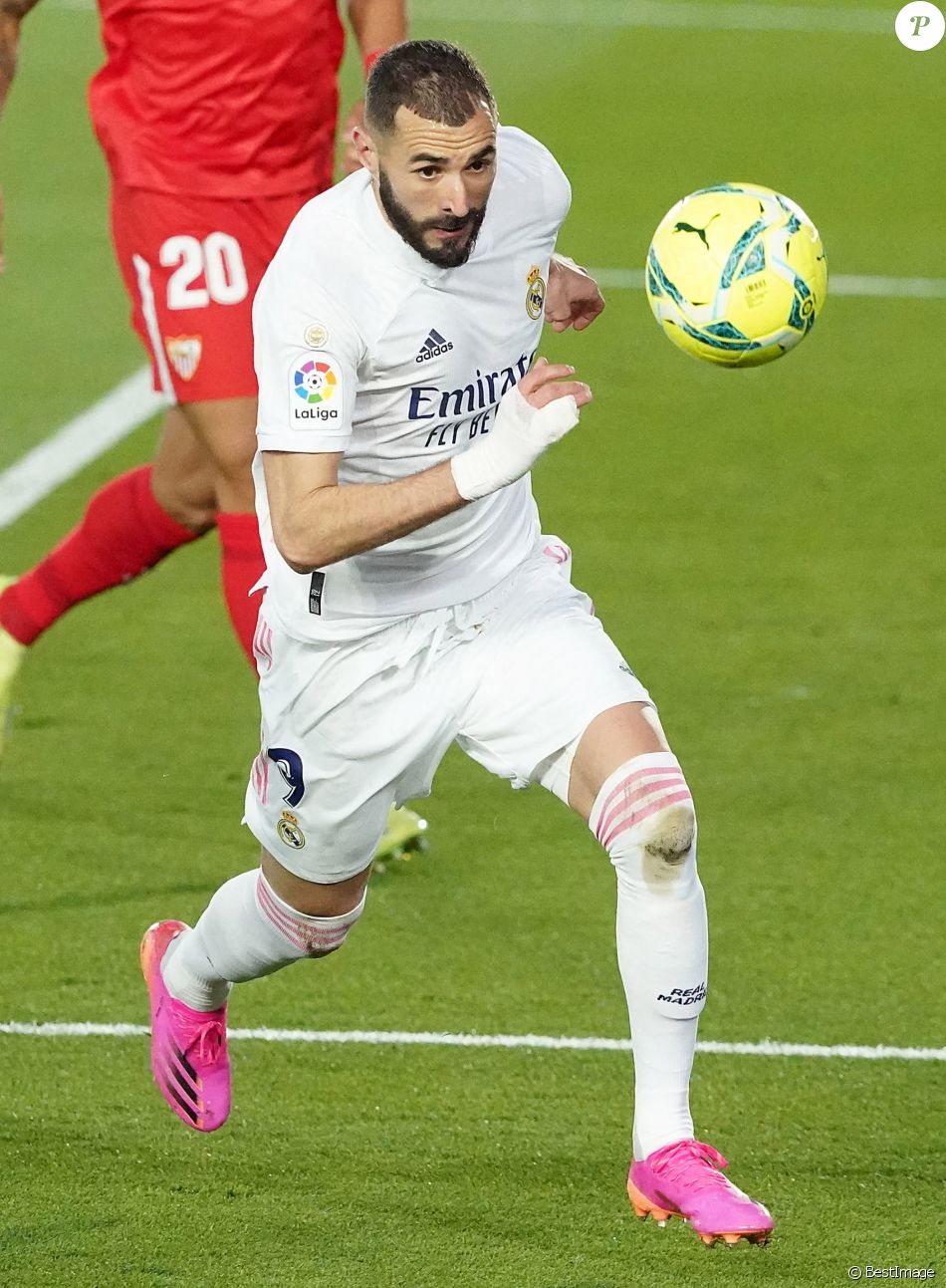 Karim Benzema au Stade Alfredo-Di-Stéfano le 9 mai 2021. © Acero/Alterphotos/Panoramic / Bestimage