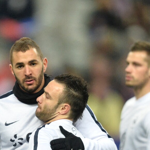 Archive - Karim Benzema et Mathieu Valbuena en 2015.