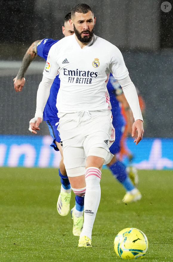 Karim Benzema - Le Real Madrid s'impose contre Getafe en Liga, le 9 février 2021.