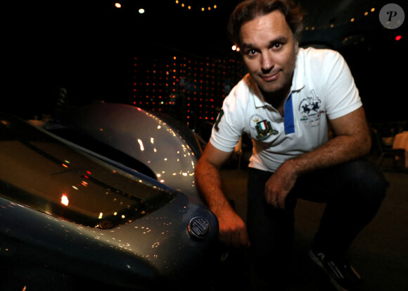 Exclusif - Laurent Tapie, fils de Bernard Tapie, présente la SuperCar Delage D12 qu'il va produire, voiture à plus de 2 millions d'euros au Sporting de Monte-Carlo, le 25 septembre 2020. 