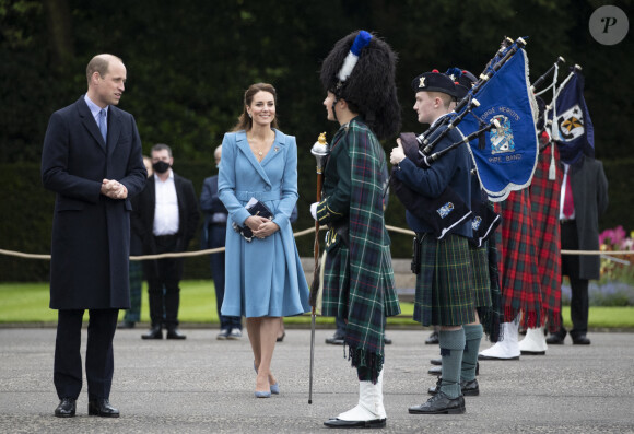 Kate Middleton et le prince William au palais de Holyroodhouse à Edimbourg le 27 mai 2021. Photo by Jane Barlow/PA Wire/ABACAPRESS.COM