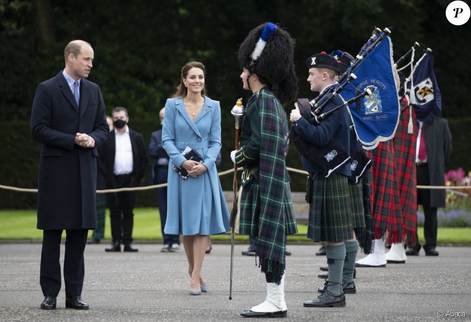 Kate Middleton et le prince William au palais de Holyroodhouse à Edimbourg le 27 mai 2021. Photo by Jane Barlow/PA Wire/ABACAPRESS.COM