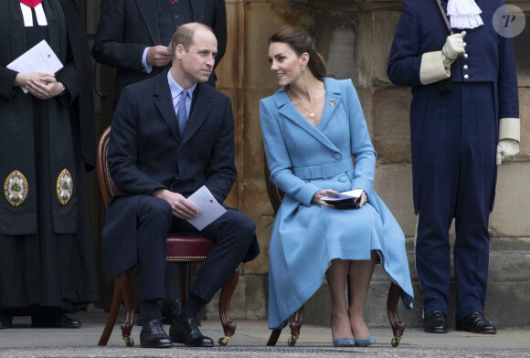 Kate Middleton ey le prince William au palais de Holyroodhouse à Edimbourg le 27 mai 2021. Photo by Jane Barlow/PA Wire/ABACAPRESS.COM