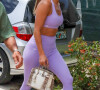 Jennifer Lopez arrive pour sa séance de sport dans une tenue de sport STAX à Miami, Floride, Etats-Unis, le 27 mai 2021.