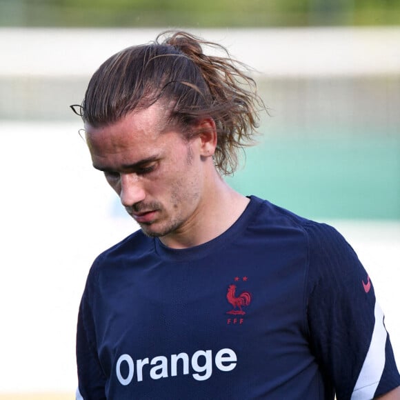 Antoine Griezmann à l'entraînement de l'équipe de France de football au Centre National du Football. Clairefontaine, le 30 mai 2021. © Anthony Bibard/FEP/ Panoramic / Bestimage