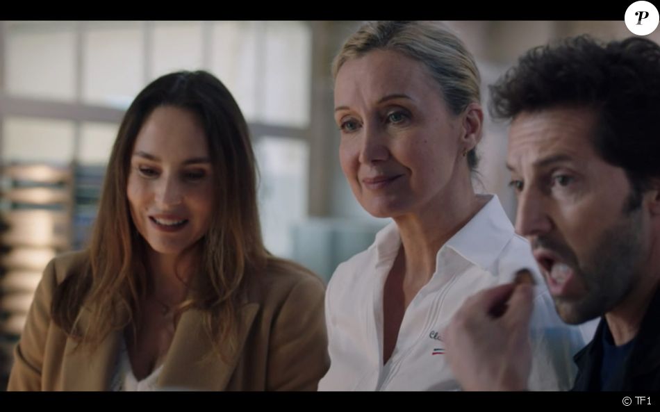 Catherine Marchal, Vanessa Demouy et Frédéric Diefenthal dans la série "Ici tout commence", sur TF1.