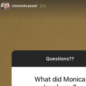 Vincent Cassel évoque sa relation avec Monica Bellucci.