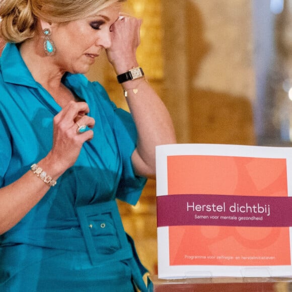 La reine Maxima des Pays-Bas sont présents à la cérémonie de remise des prix "Appeltjes van Oranje" à La Haye, Pays, Bas, le 1er juin 2021.