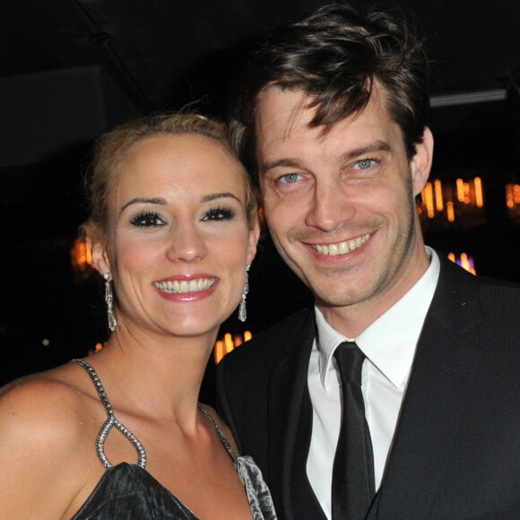 Elodie Gossuin et son mari Bertrand Lacherie - Election de Miss Prestige National au Lido a Paris.