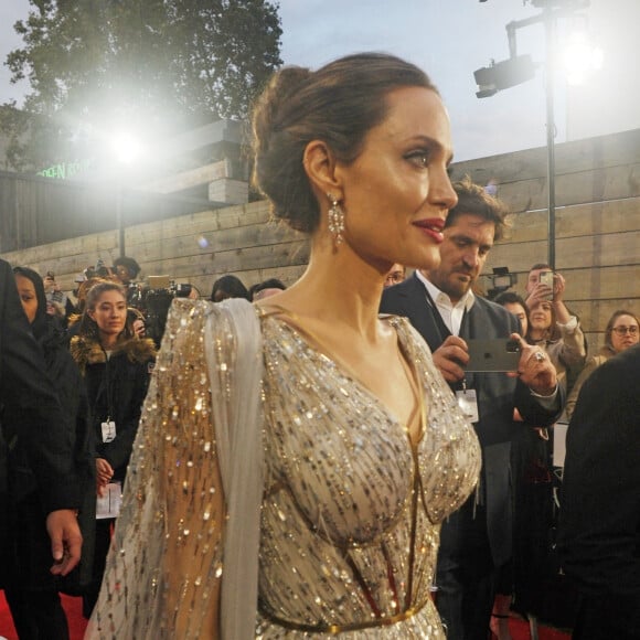 Angelina Jolie lors de la première de Maléfique : Le Pouvoir du mal à Londres le 10 octobre 2019.