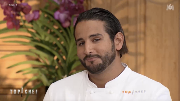 Mohamed Cheikh, gagnant de la douzième saison de "Top Chef", présente sa sublime femme Sofia lors de la finale, sur M6.