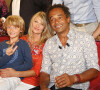 Isabelle Camus avec Yannick Noah et leur fils Joalukas - Enregistrement de l'émission "Vivement Dimanche" à Paris le 11 juin 2014.