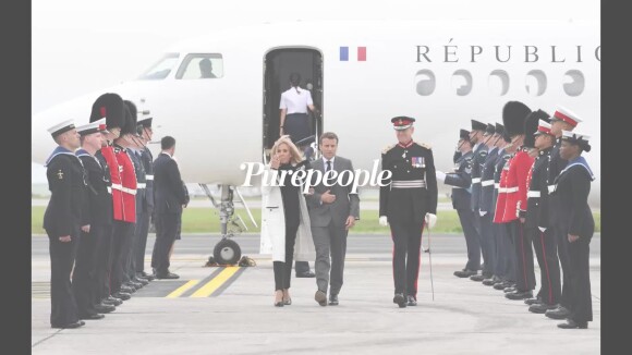 Brigitte Macron : Élégante en noir et blanc pour l'ouverture du G7 avec Emmanuel Macron