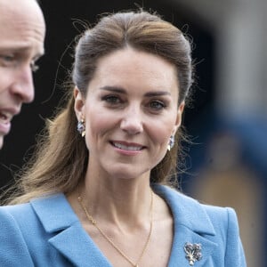 Le prince William, duc de Cambridge et Kate Catherine Middleton, duchesse de Cambridge, lors de l'événement "Beating of the Retreat (Cérémonie de la Retraite)" au palais de Holyroodhouse à Edimbourg. Le 27 mai 2021