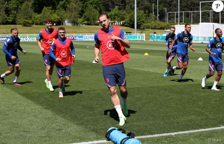 Harry Kane à l'entraînement avec l'équipe nationale d'Angleterre, le 9 juin 2021.