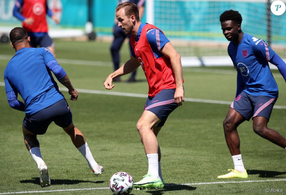 Harry Kane à l'entraînement avec l'équipe nationale d'Angleterre, le 9 juin 2021.