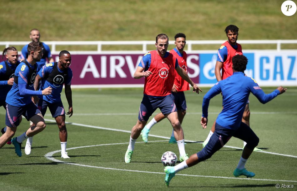 Harry Kane à l'entraînement avec l'équipe nationale d'Angleterre, le 9 juin 2021.