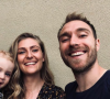 Christian Eriksen, son épouse Sabrina et leur fils Alfred. Juillet 2019.
