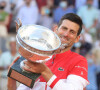 Novak Djokovic s'est imposé face à Stefanos Tsitsipas en finale des internationaux de tennis de Roland-Garros à Paris. © Dominique Jacovides/Bestimage