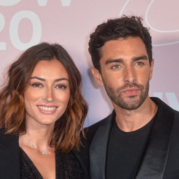 Rachel Legrain-Trapani et Valentin Léonard - Photocall du défilé Etam Live Show 2020 à Paris le 29 septembre 2020. © Pool Agence Bestimage