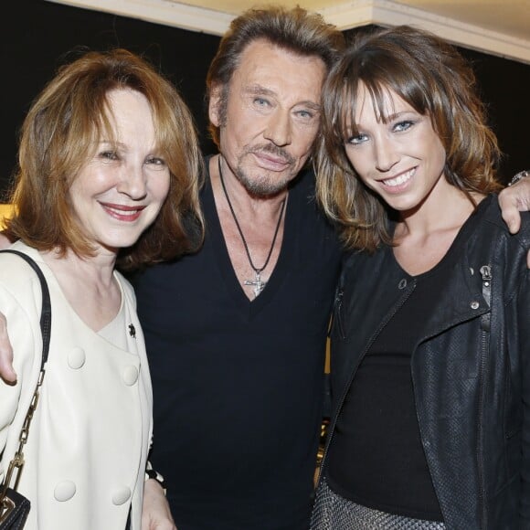 Exclusif - Nathalie Baye, Johnny Hallyday et Laura Smet au concert du rockeur au POPB de Bercy à Paris le 15 juin 2013