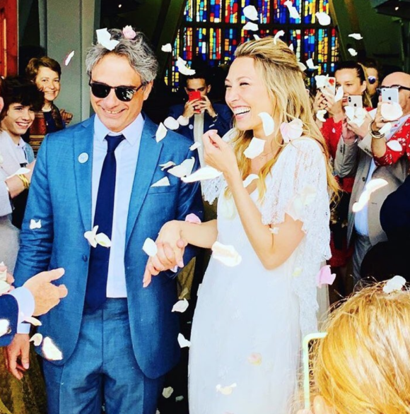 Mariage de Laura Smet et Raphaël Lancrey-Javal - Photographie partagée par Nathalie Baye sur Instagram.